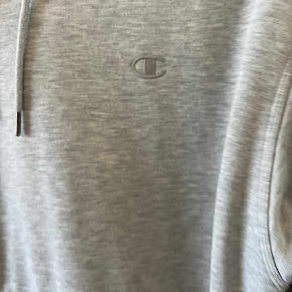 Champion Grey Monochromatic Fleece Lined Hoodie Sweatshirt Mens Large * - Picture 5 of 15